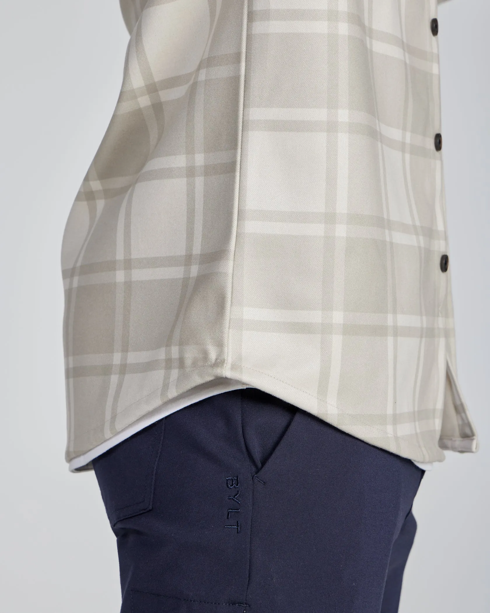 Coastal Overshirt - Ombre Plaid