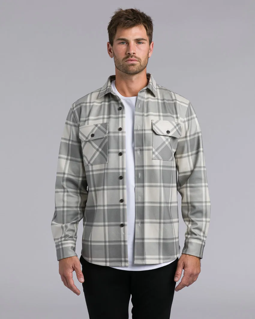 Coastal Overshirt - Ombre Plaid