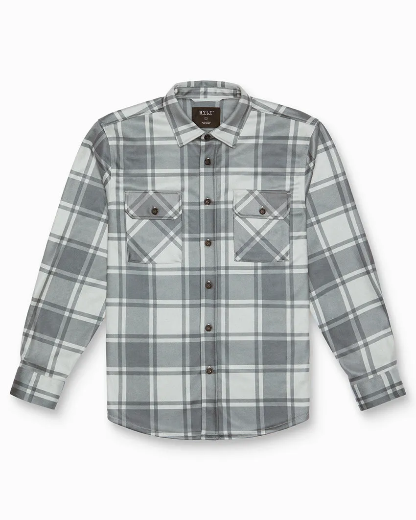 Coastal Overshirt - Ombre Plaid