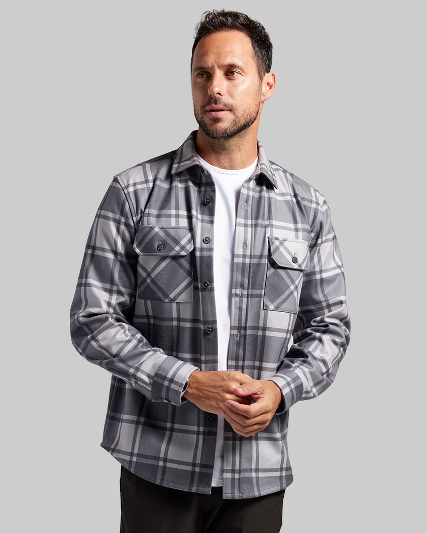 Coastal Overshirt - Ombre Plaid