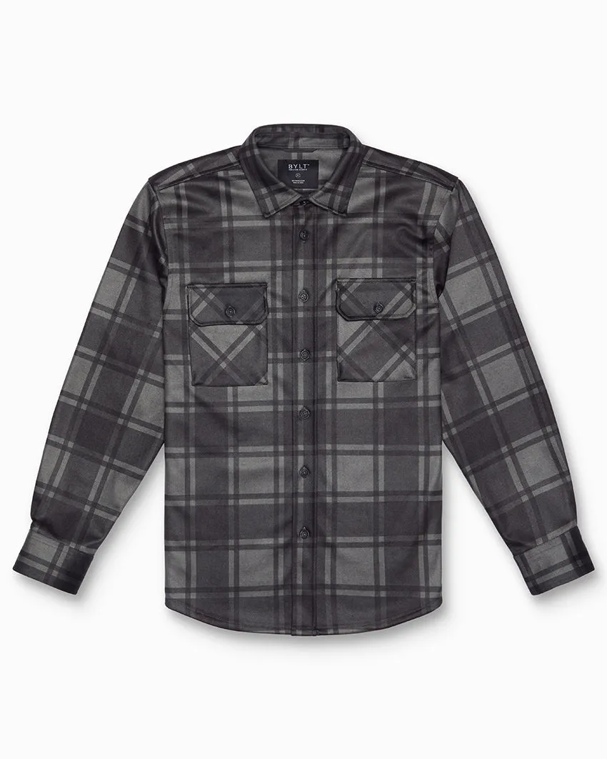 Coastal Overshirt - Ombre Plaid