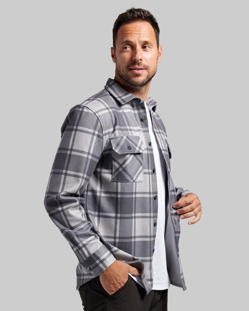 Coastal Overshirt - Ombre Plaid