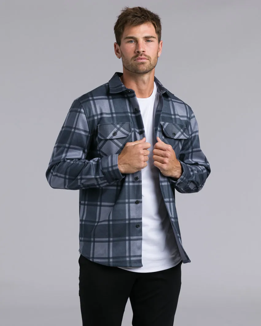 Coastal Overshirt - Ombre Plaid