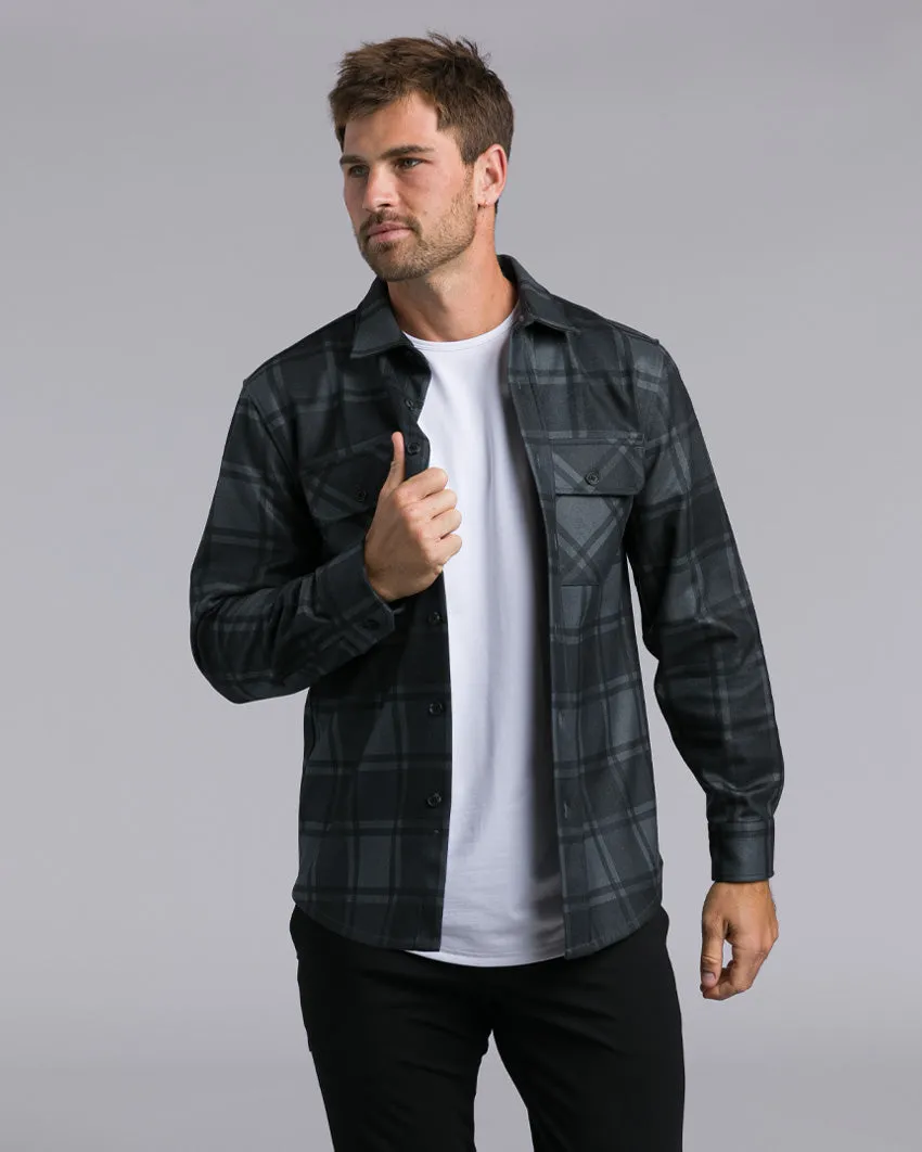 Coastal Overshirt - Ombre Plaid