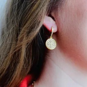 Cross Medallion Earrings