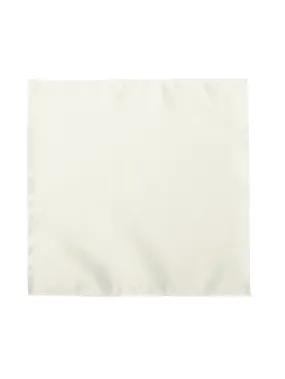 Deluxe Satin Formal Pocket Square (Ivory)