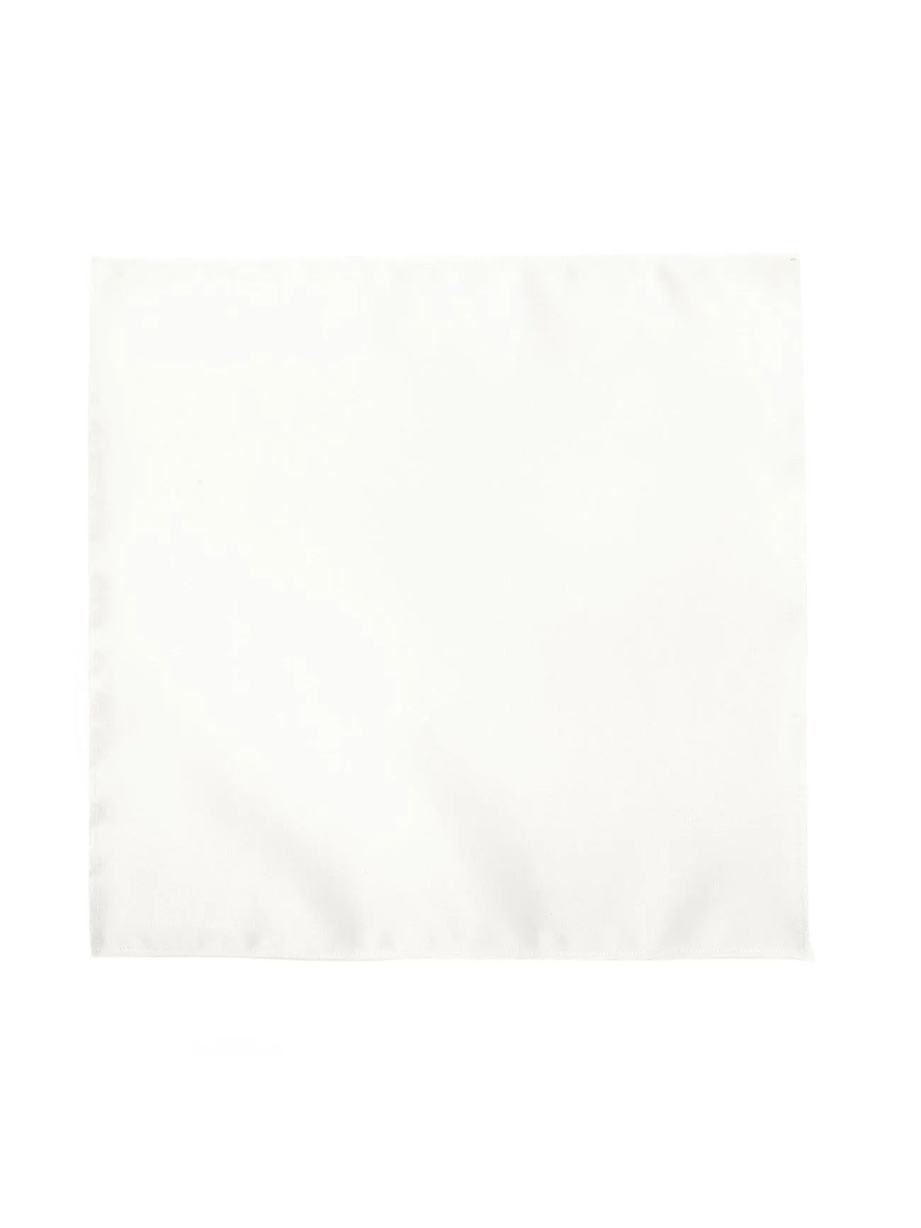 Deluxe Satin Formal Pocket Square (White)