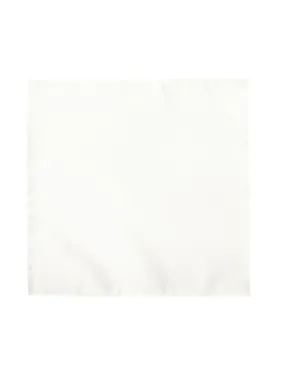 Deluxe Satin Formal Pocket Square (White)