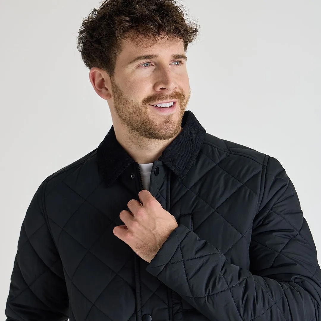 Diamond Quilted Jacket - Black