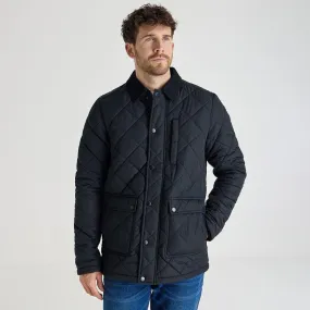 Diamond Quilted Jacket - Black