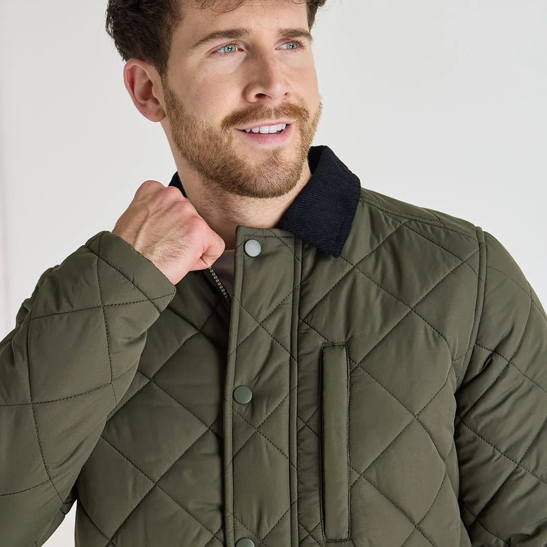 Diamond Quilted Jacket - Green