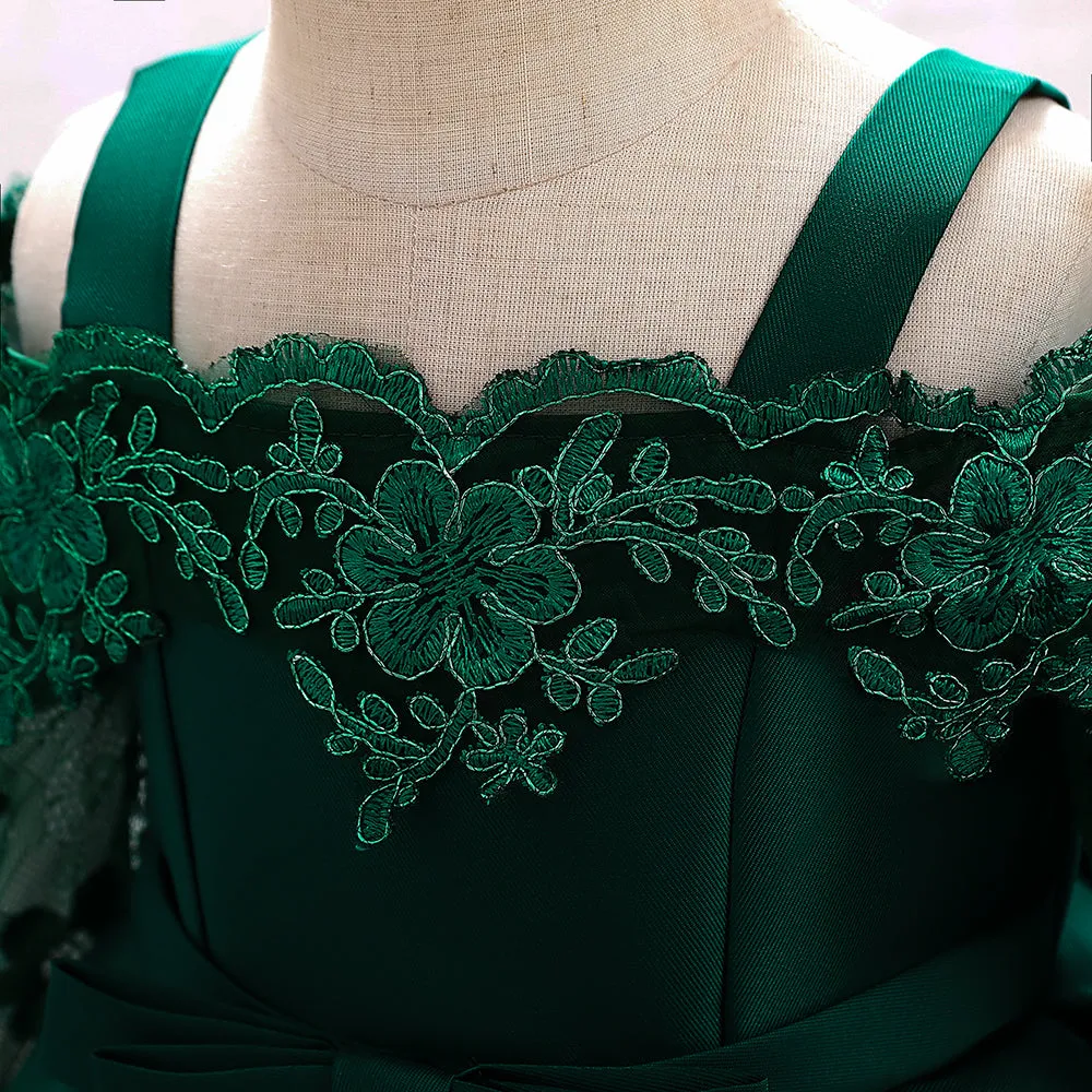 Embroidered Emerald Green Off The Sholders Formal Dress. #100066