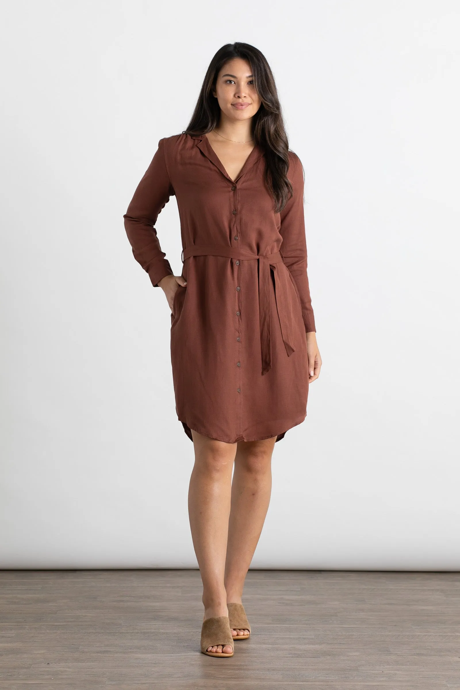 Emery Shirt Dress / Copper