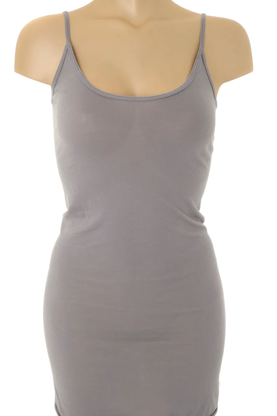 ENZA COSTA TISSUE Grey Jersey Tunic Tank