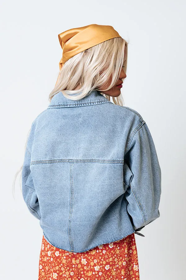 Everyday Inspo Crop Denim Jacket