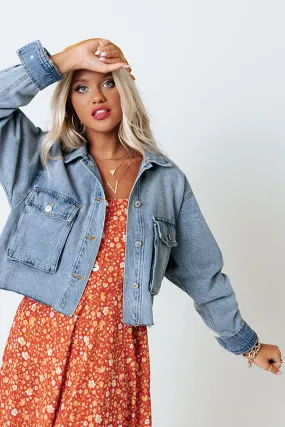 Everyday Inspo Crop Denim Jacket