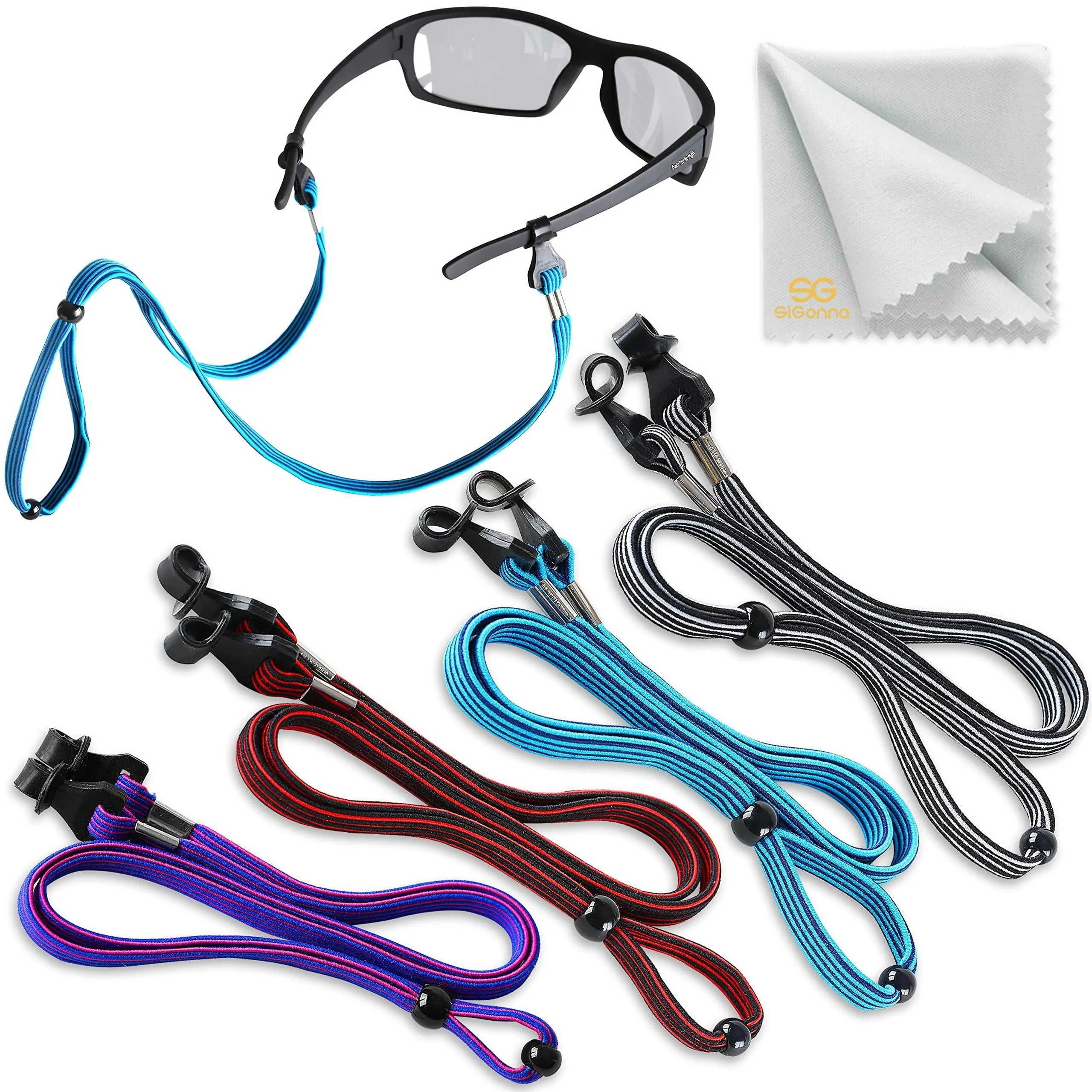 Eye Glasses String Holder Straps 4 Pcs Sports Sunglasses Cords NonSlip Clip