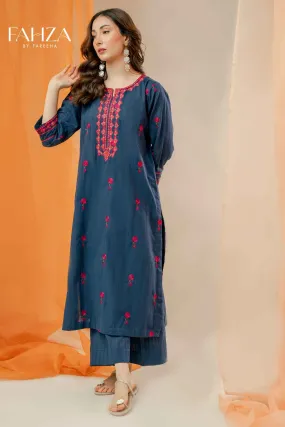 Fahza by Fareeha - Muse - Blue - Cotton Lawn - 2 Piece