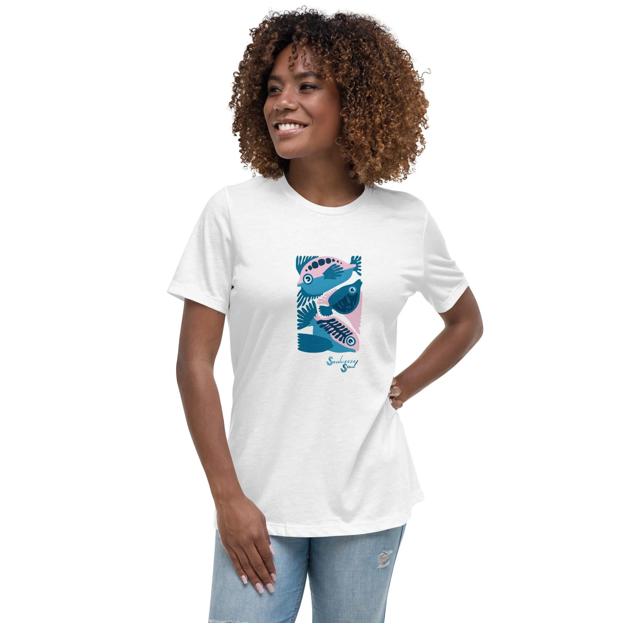 Fish Three Women's Relaxed Tee ~ Seabreeze Soul