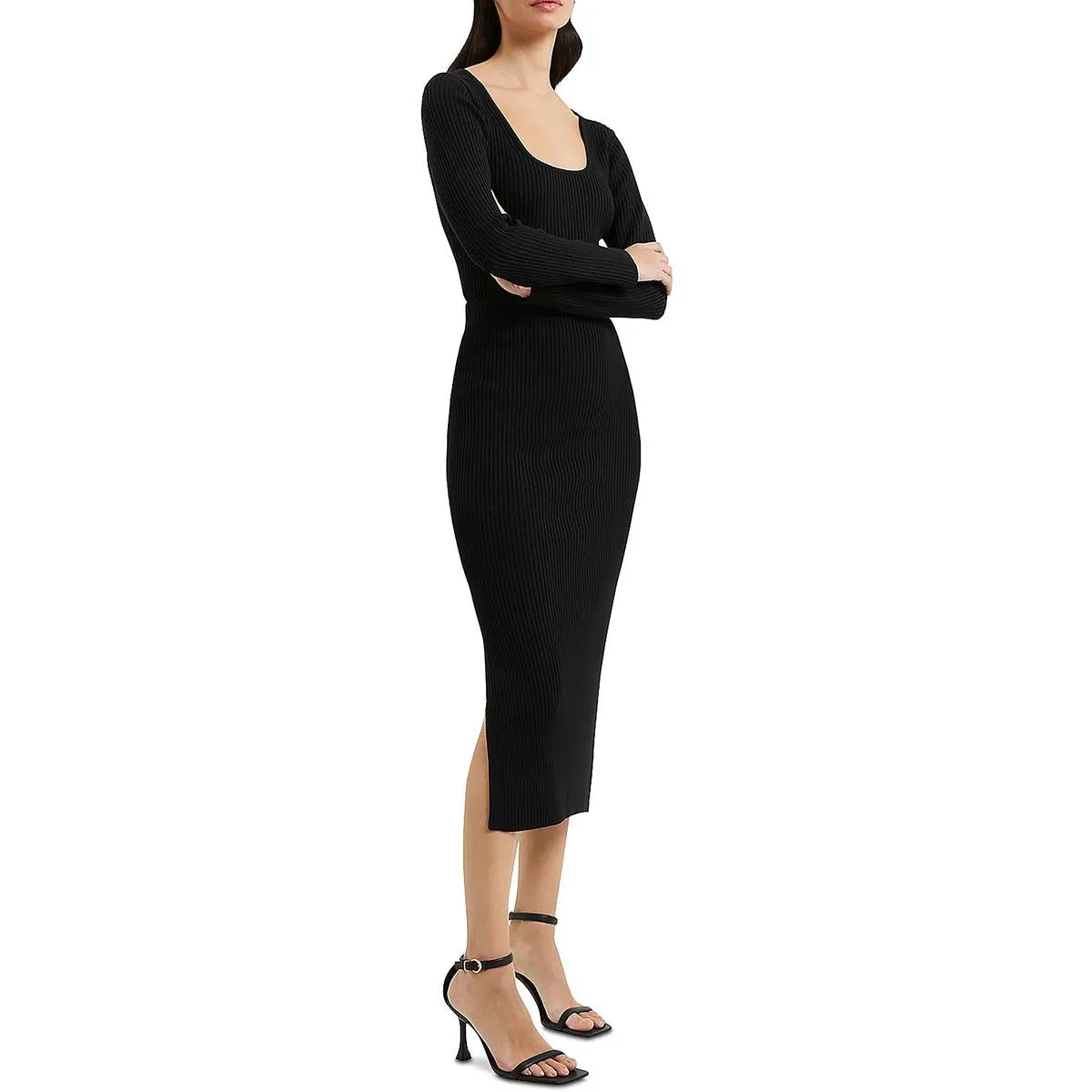 French Connection Womens Below Knee Pencil Midi Skirt