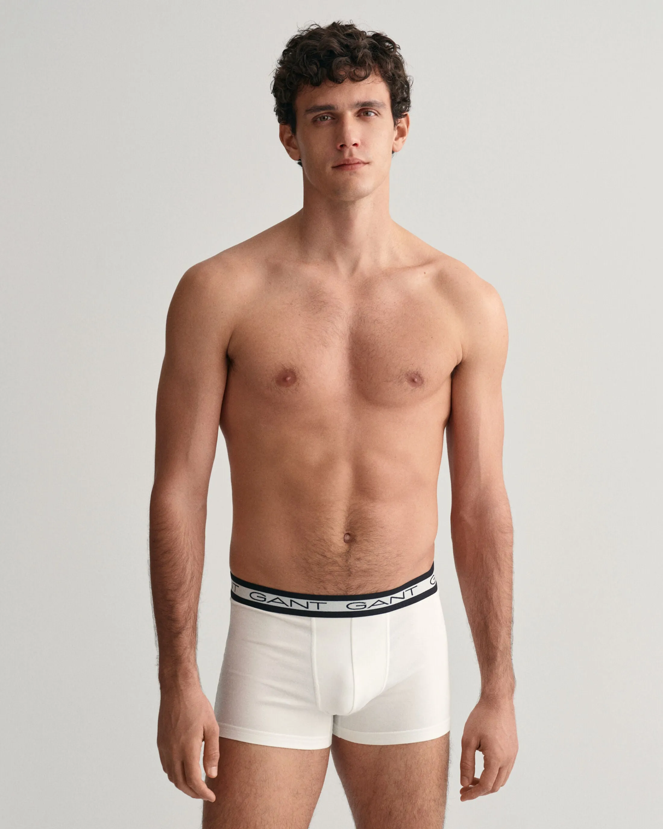 GANT - 3 Pack Basic Cotton Stretch Trunks, White