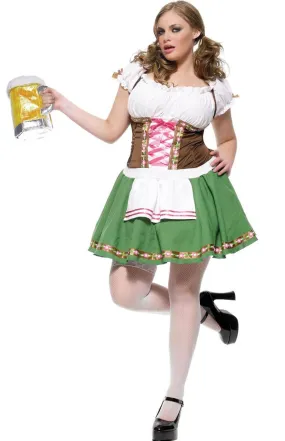 Gretchen Womens Sexy Plus Size Beer Girl Oktoberfest Costume