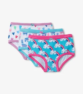 Hatley - Happy Prints Girl Hipster Underwear 3 Pack