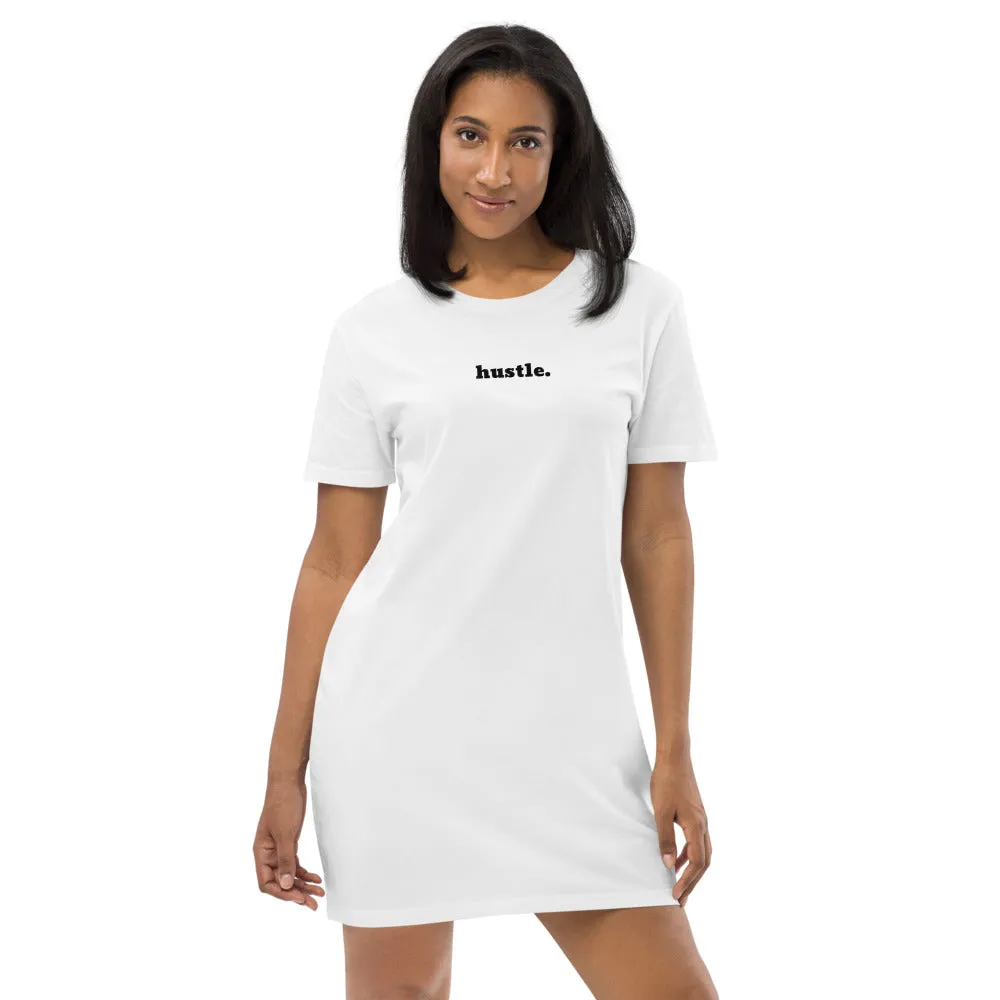 Hustle Organic Cotton T-Shirt Dress in Grey or White