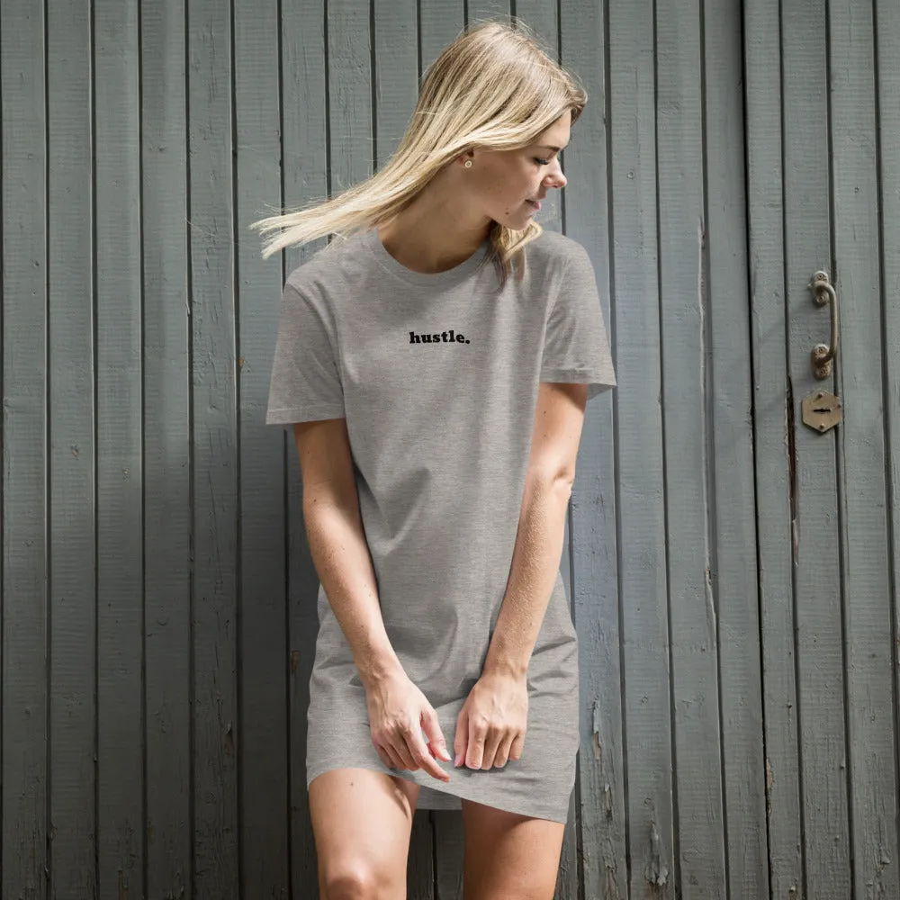 Hustle Organic Cotton T-Shirt Dress in Grey or White