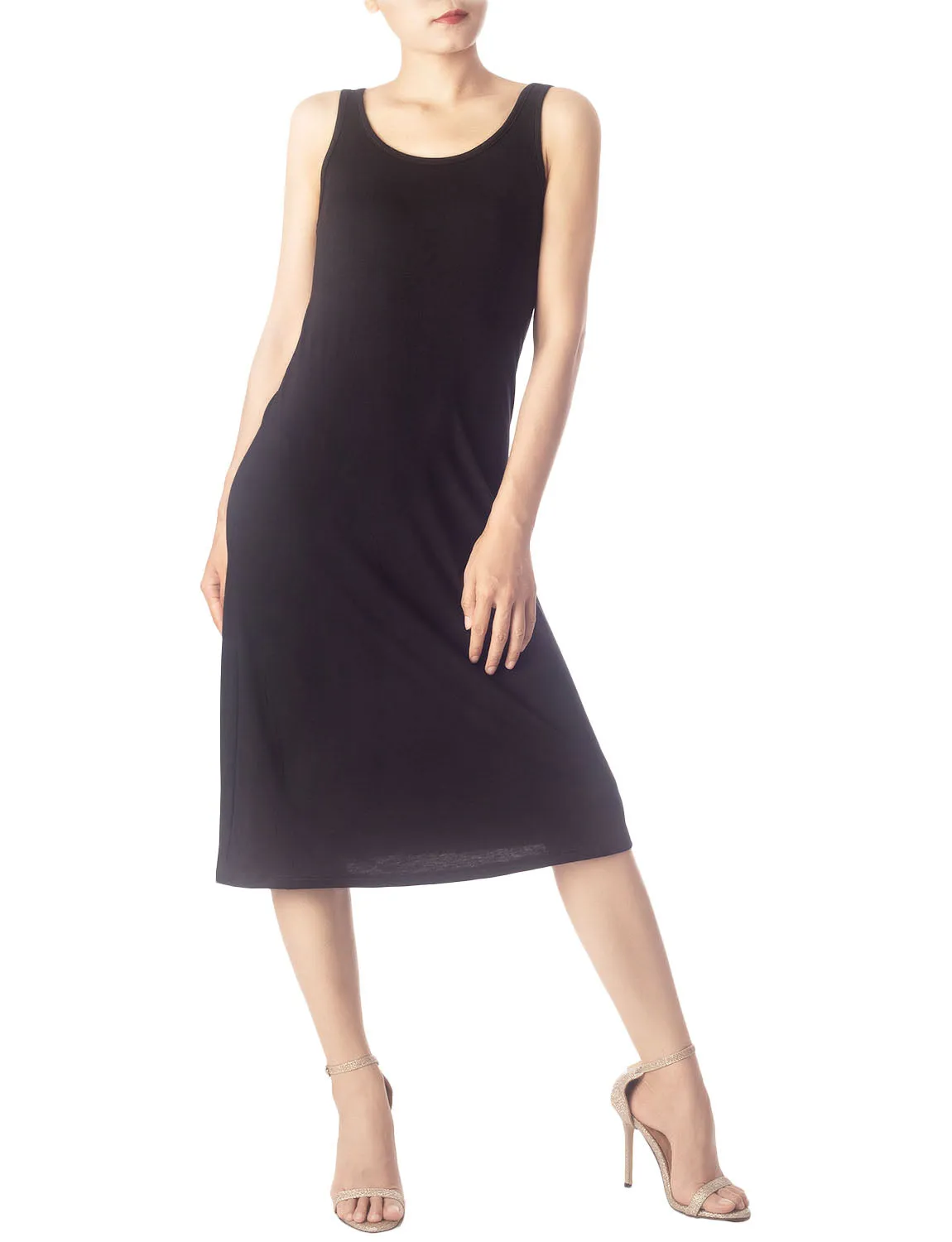 iB-iP Women's Modal Cozy Knee Length Straight Casual Full Slip