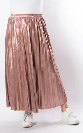 Isabel Pleated Skirt | Rose Gold