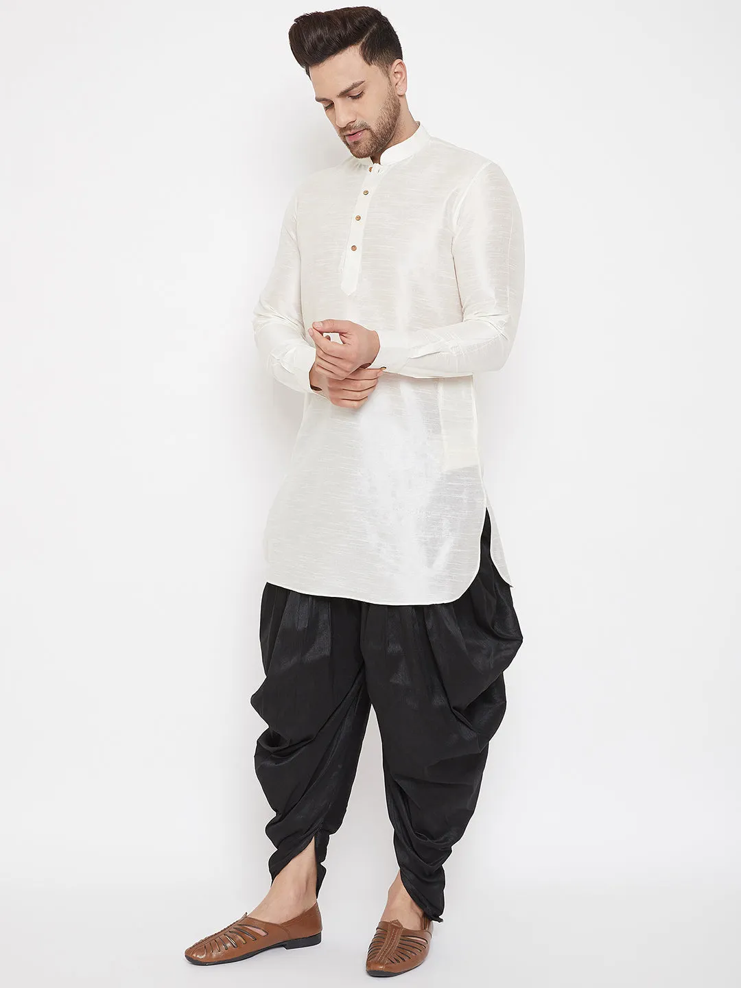 Jashvi Men's Black Dhoti Pants