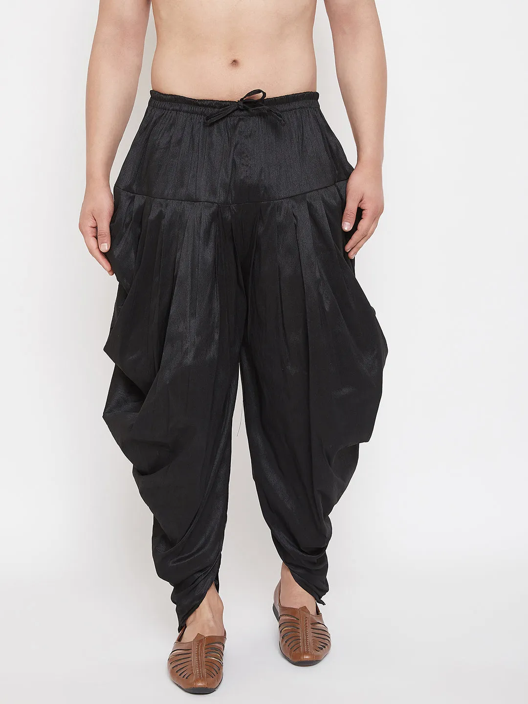 Jashvi Men's Black Dhoti Pants