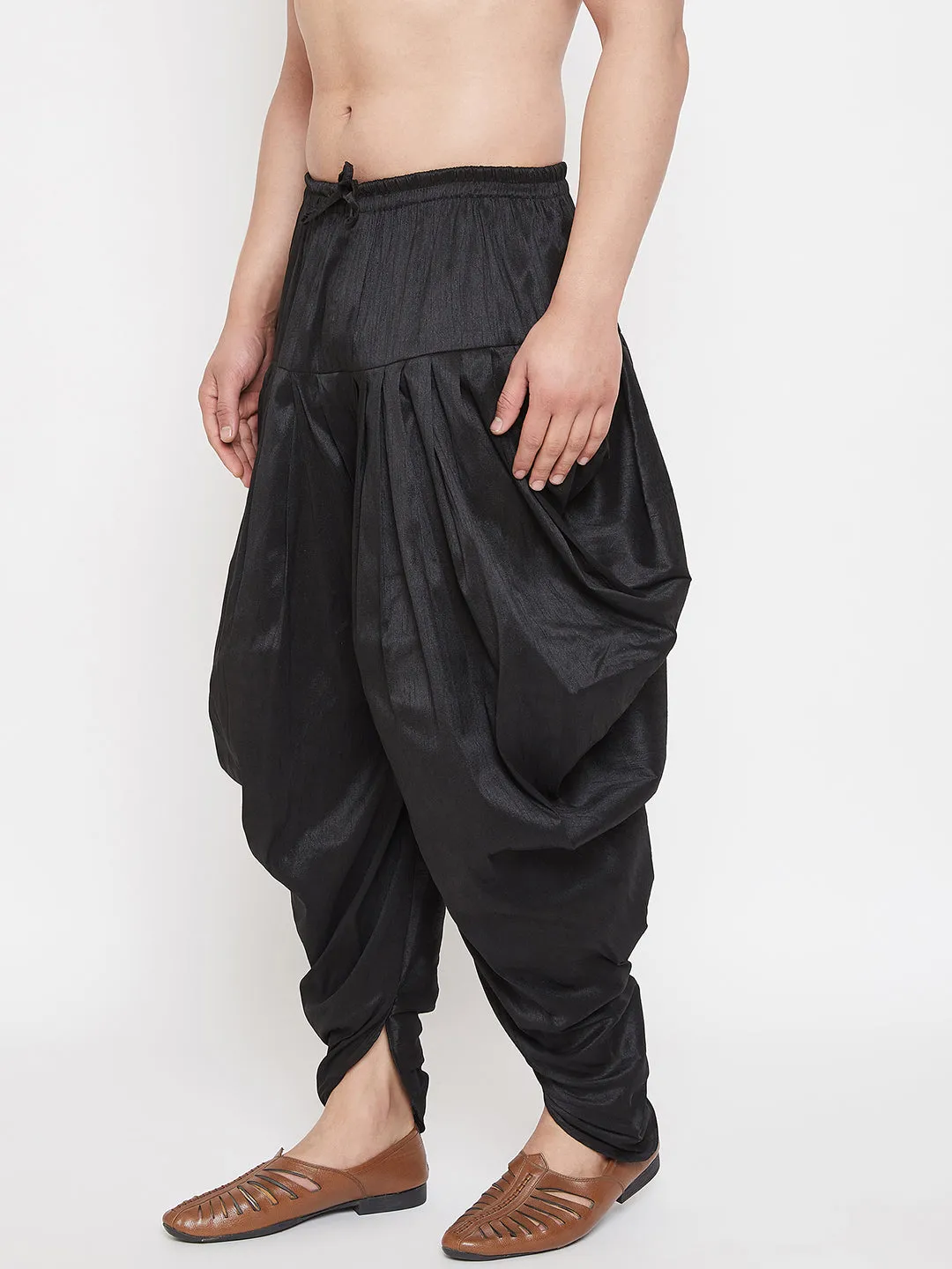 Jashvi Men's Black Dhoti Pants