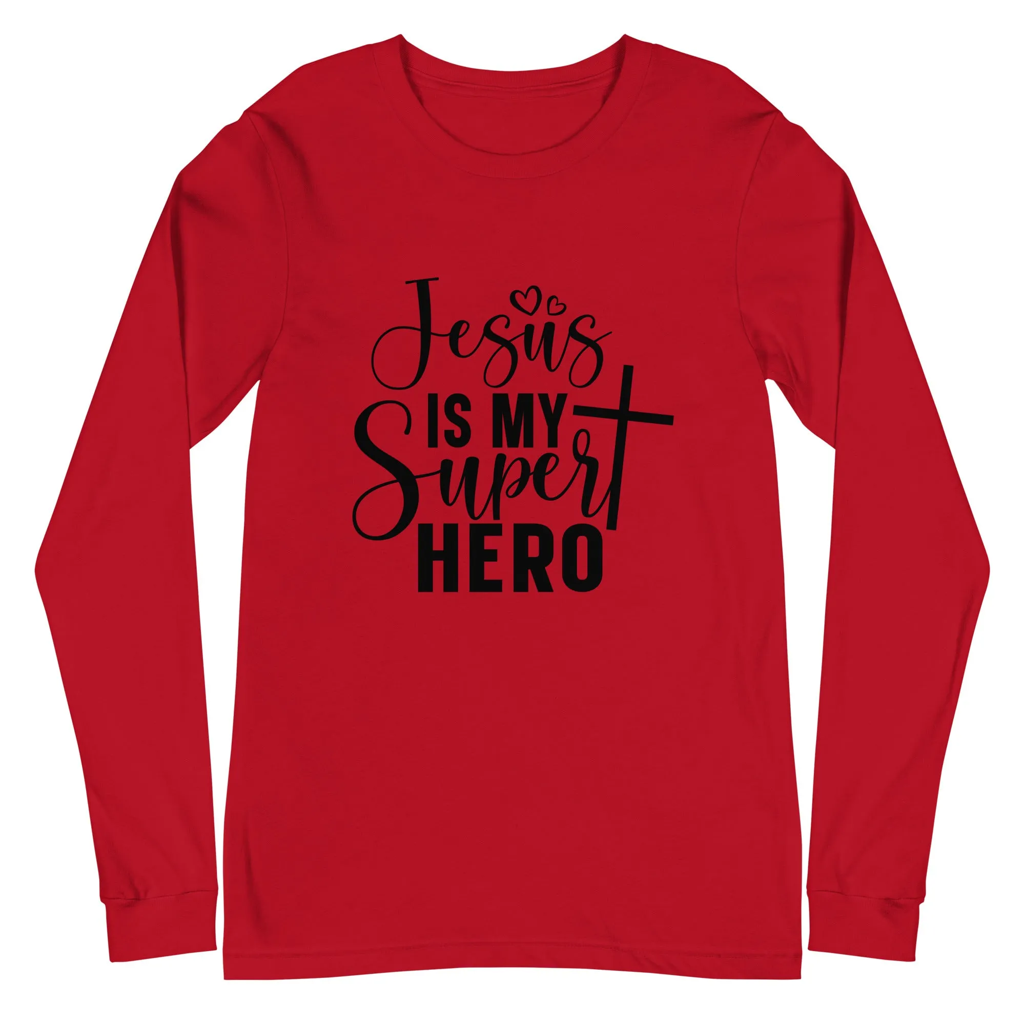 Jesus is My Super Hero Long Sleeve Tee (Bella Canvas)