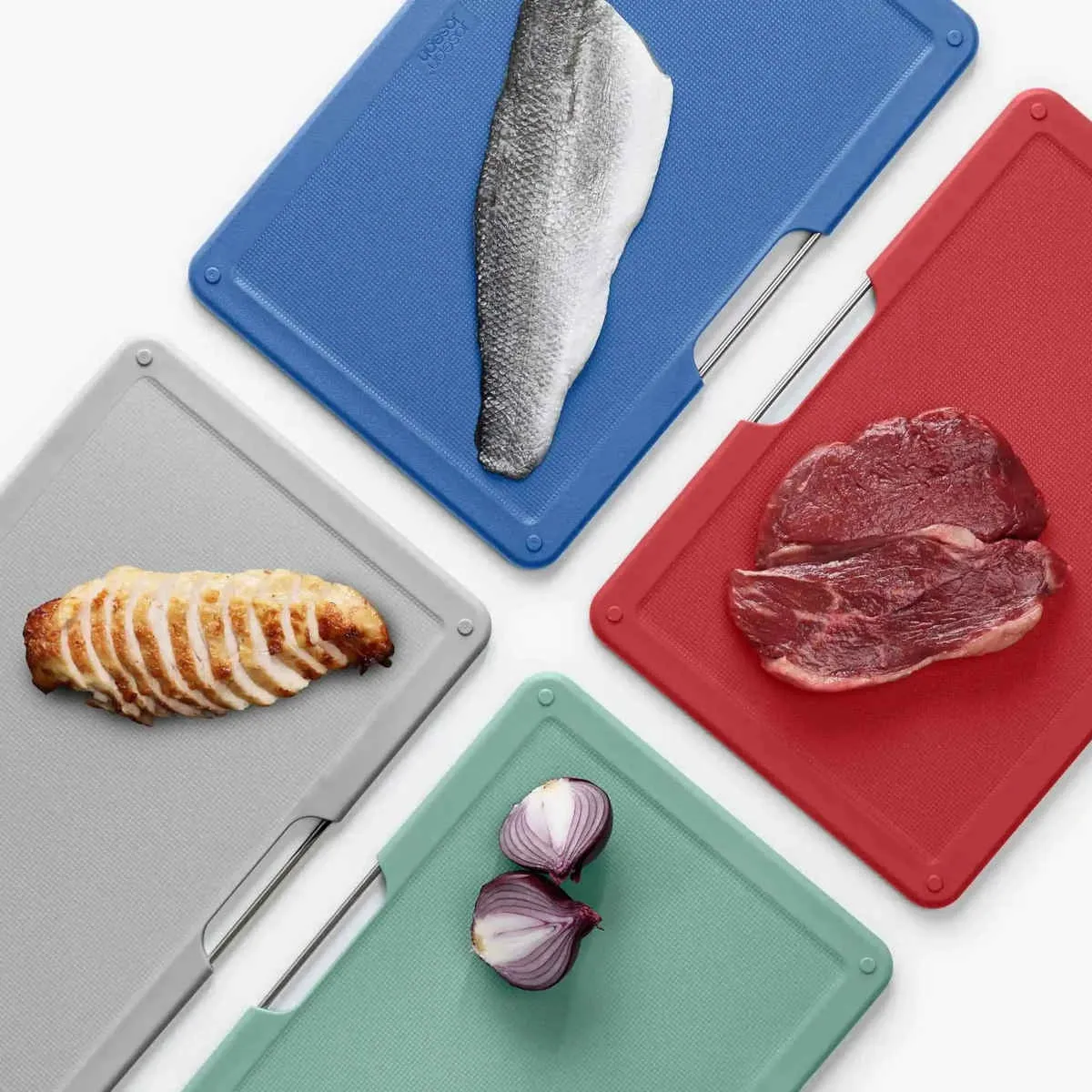 Joseph Joseph Folio Regular Chopping Board Set 4 Piece Coast Grey