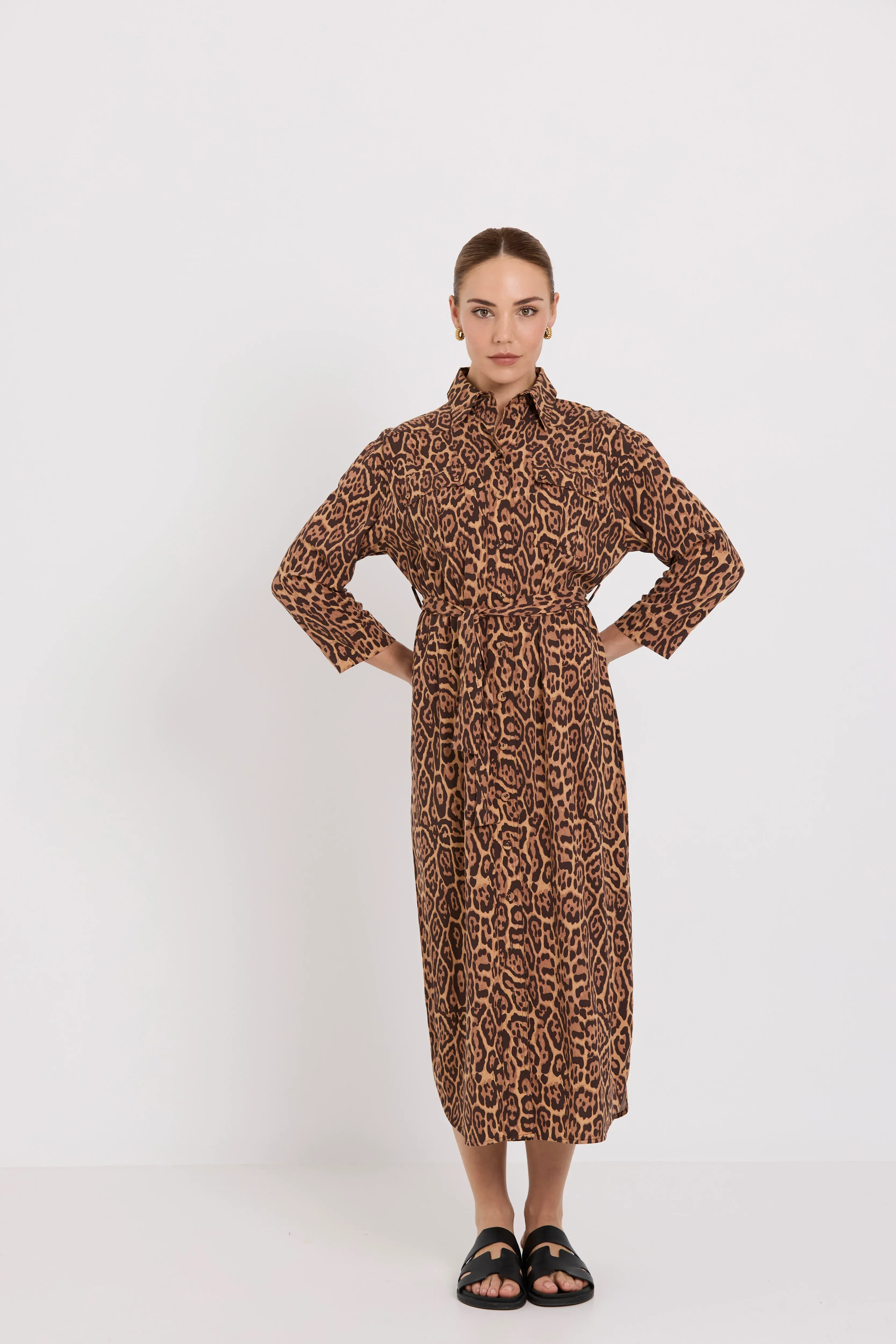 Julia Shirt Dress - Jaguar Twill