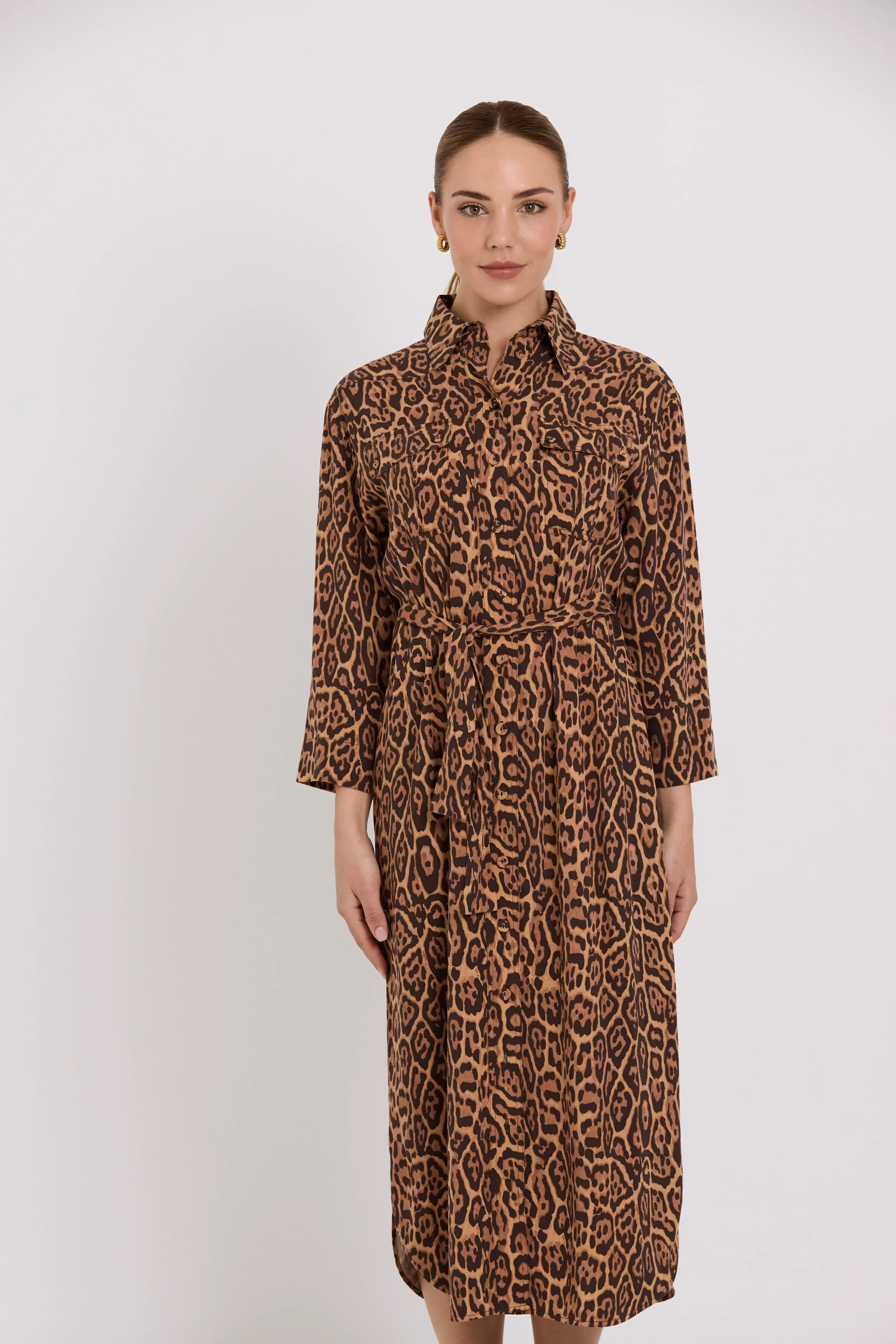 Julia Shirt Dress - Jaguar Twill