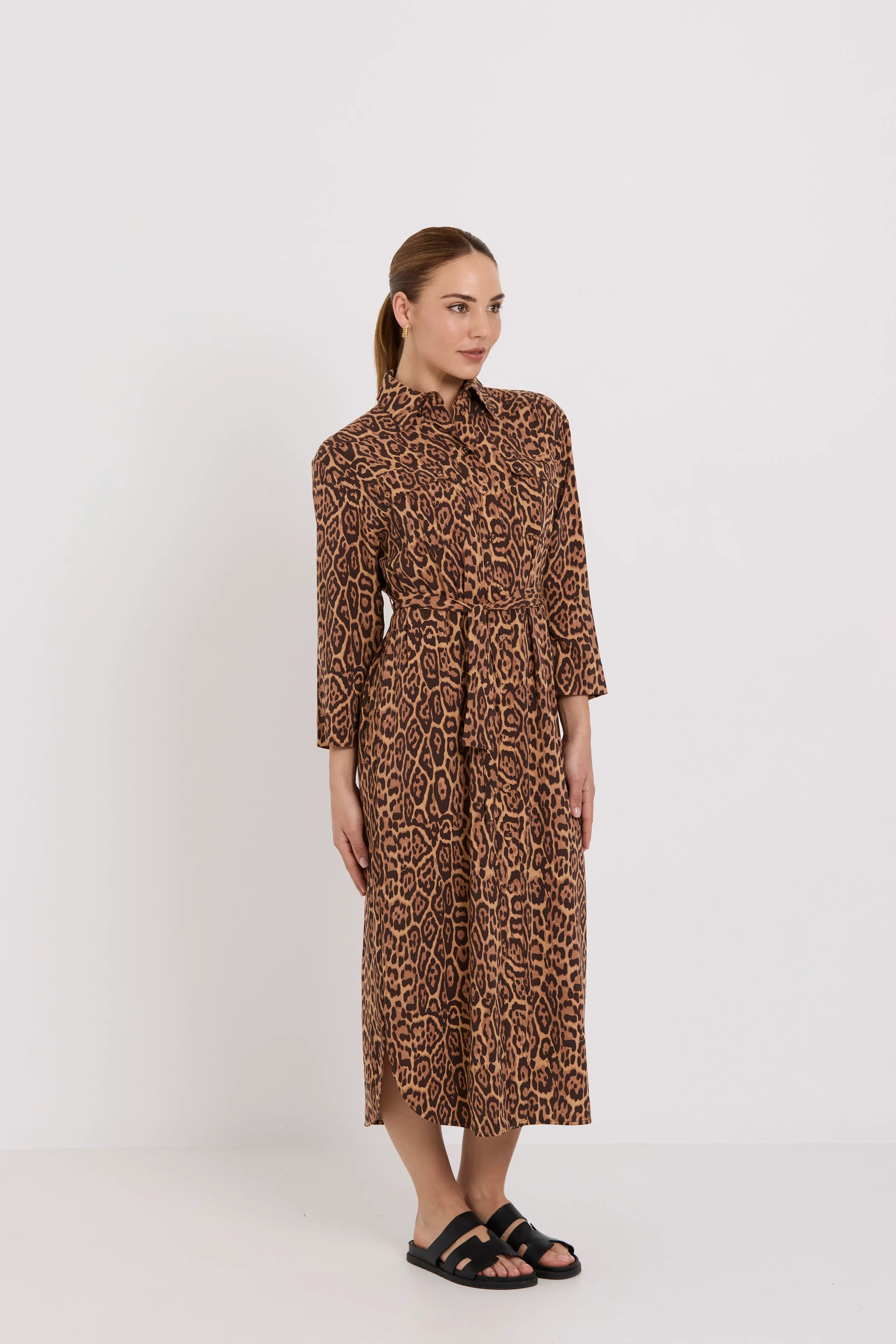 Julia Shirt Dress - Jaguar Twill