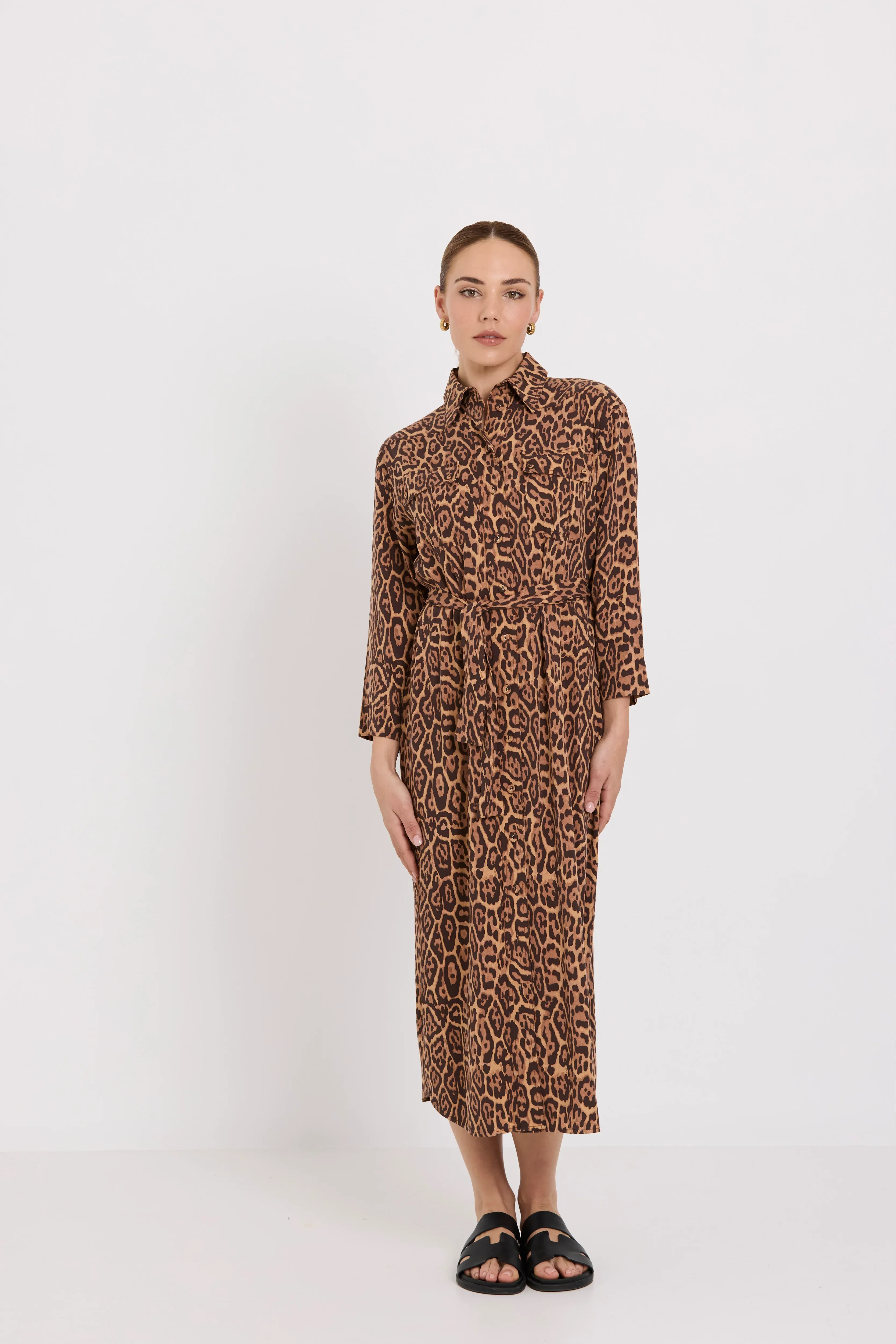 Julia Shirt Dress - Jaguar Twill