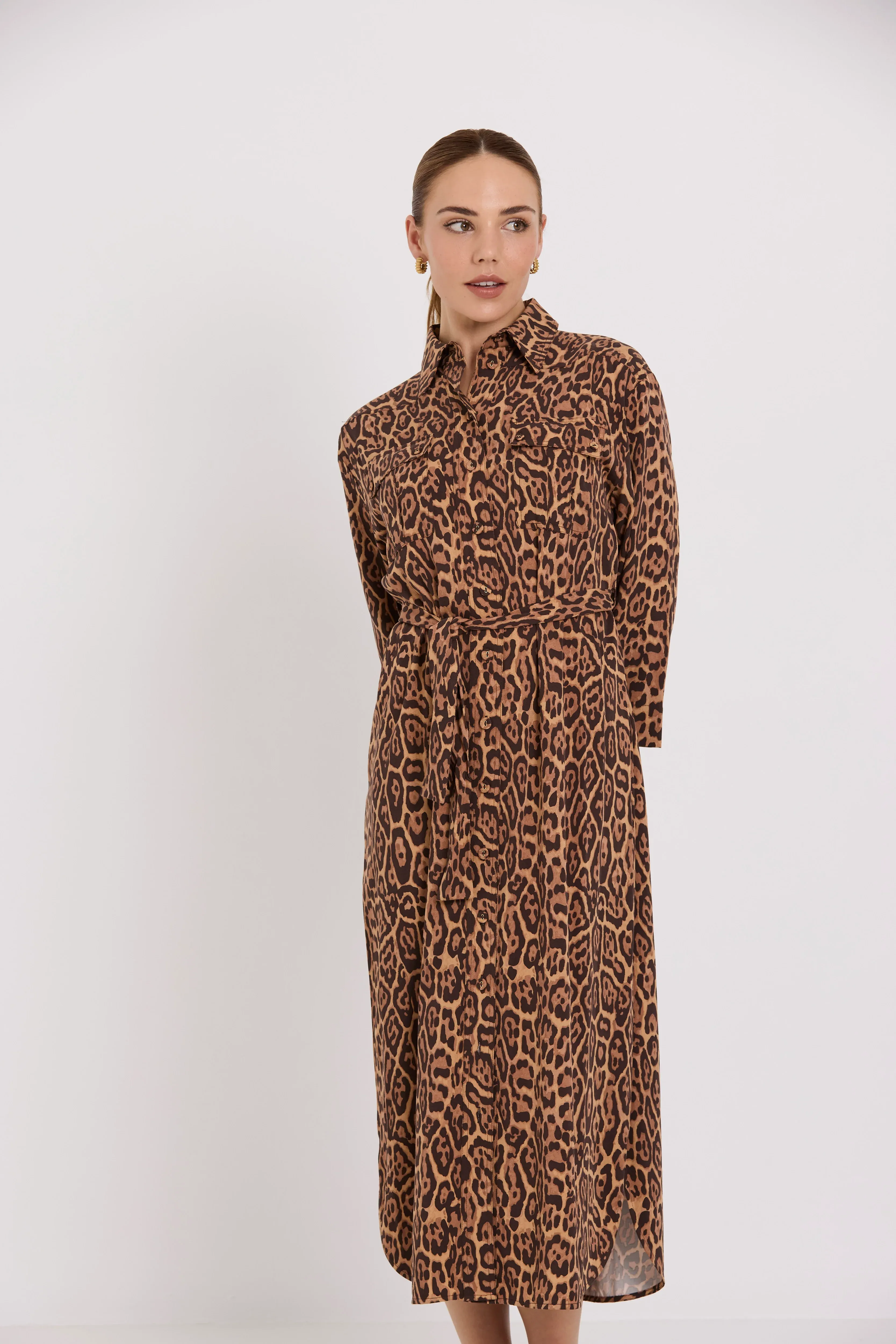 Julia Shirt Dress - Jaguar Twill