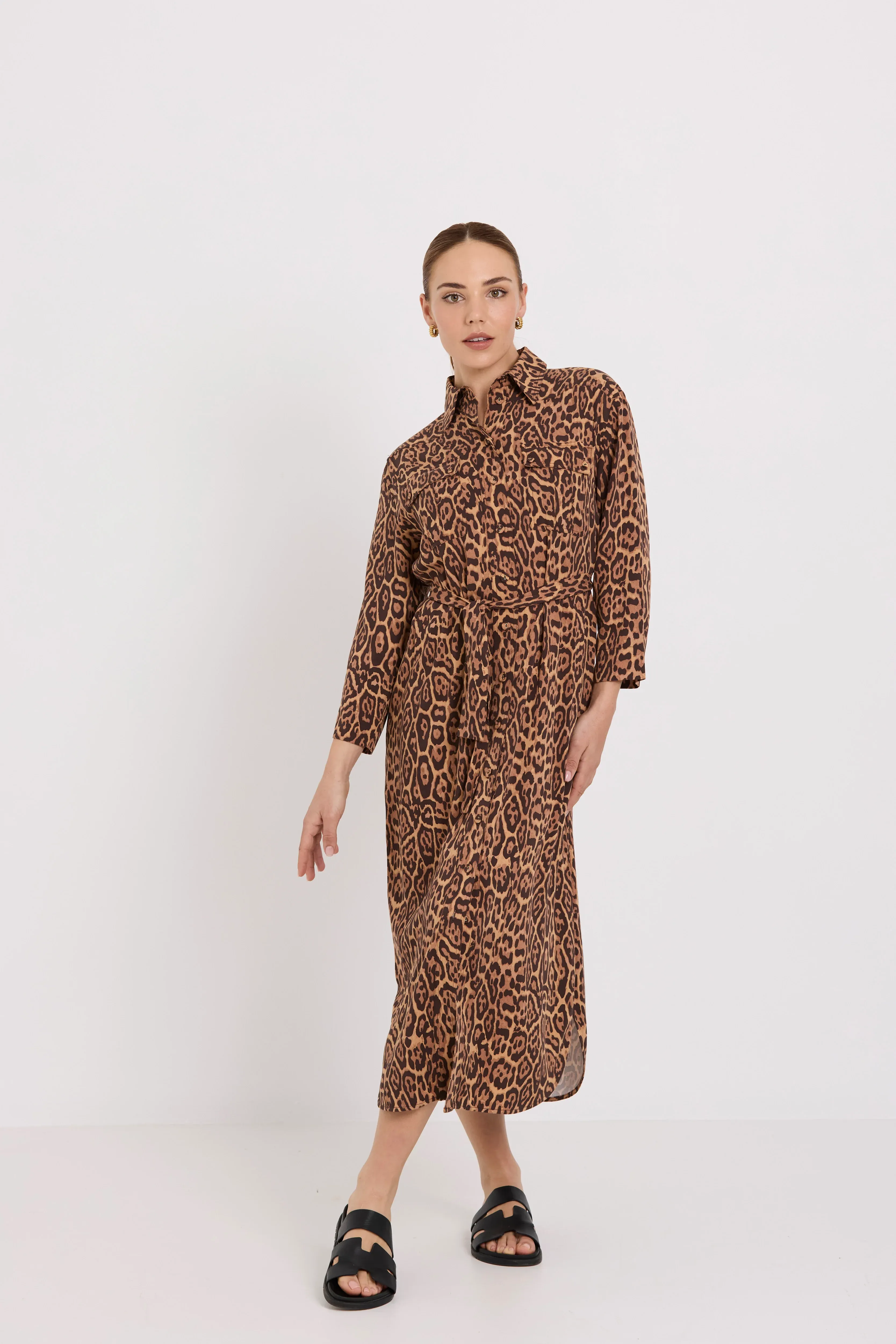 Julia Shirt Dress - Jaguar Twill