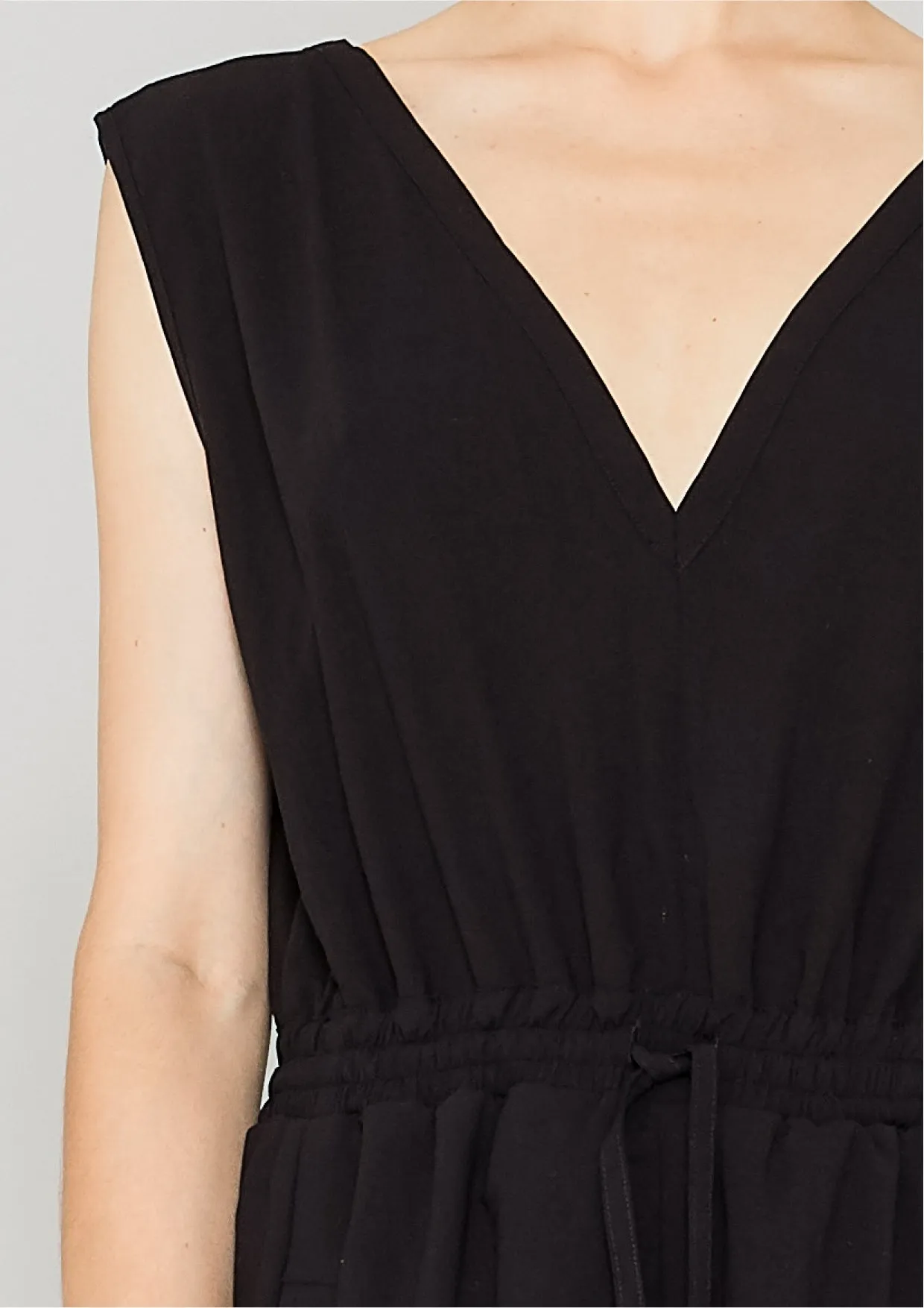 JUMPSUIT-ELASTIC WAIST - black