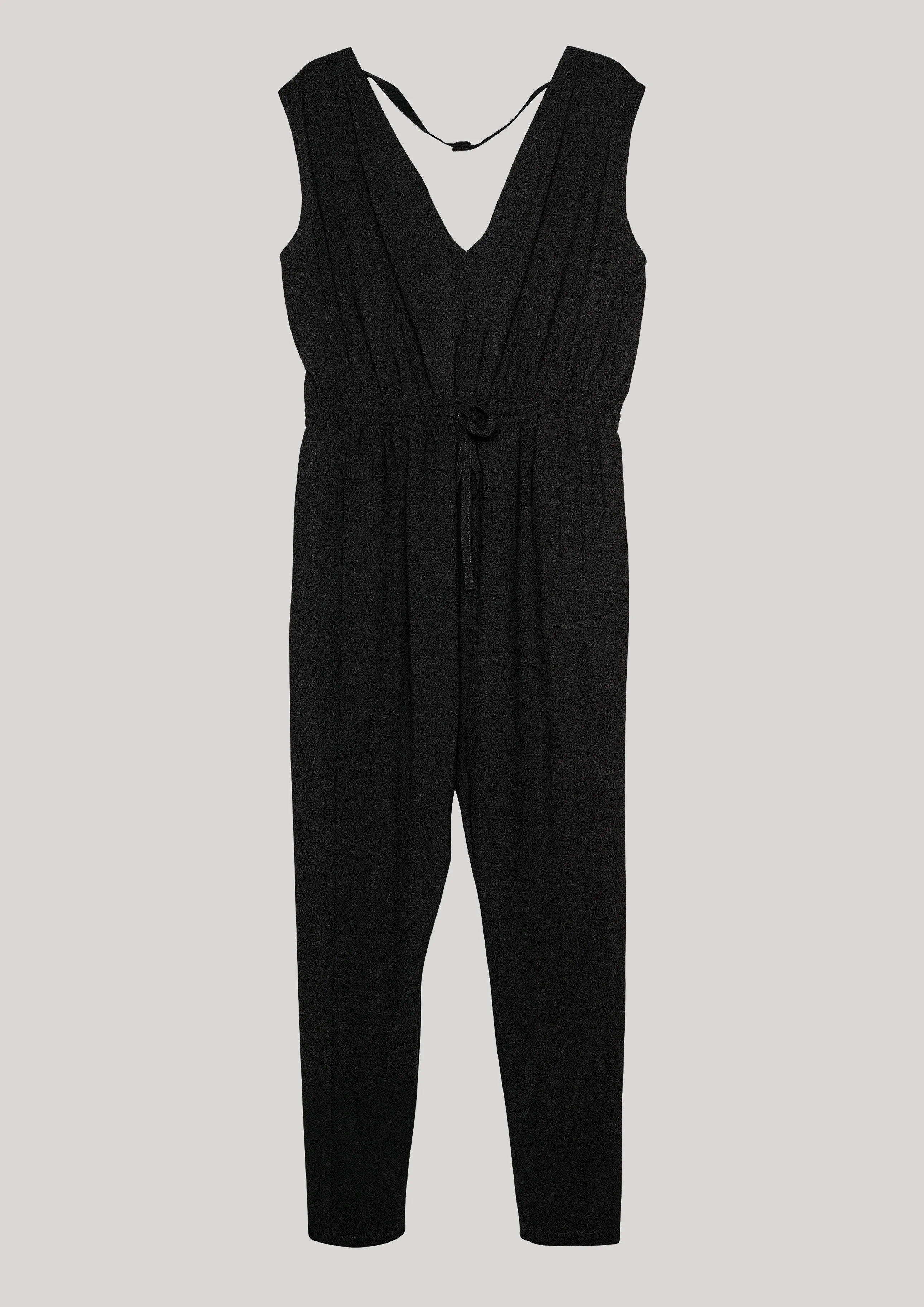 JUMPSUIT-ELASTIC WAIST - black