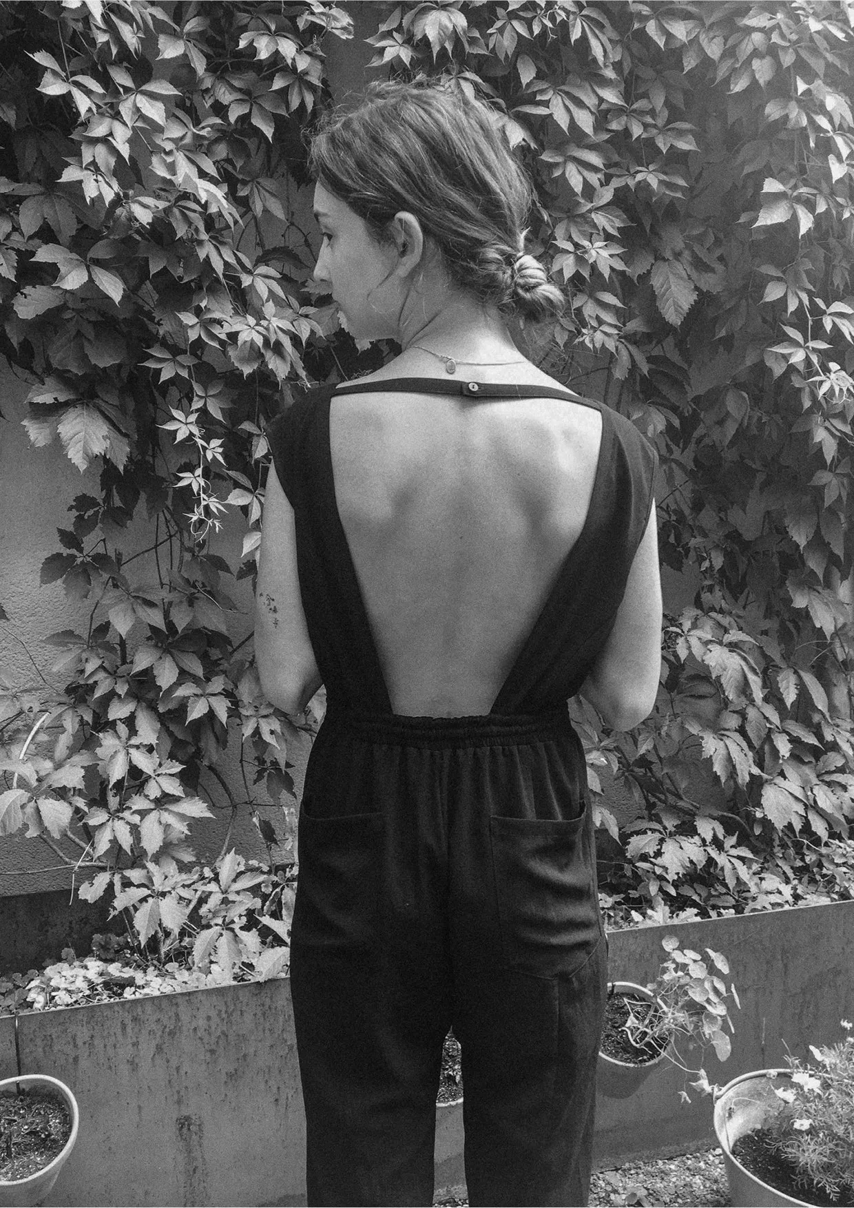 JUMPSUIT-ELASTIC WAIST - black