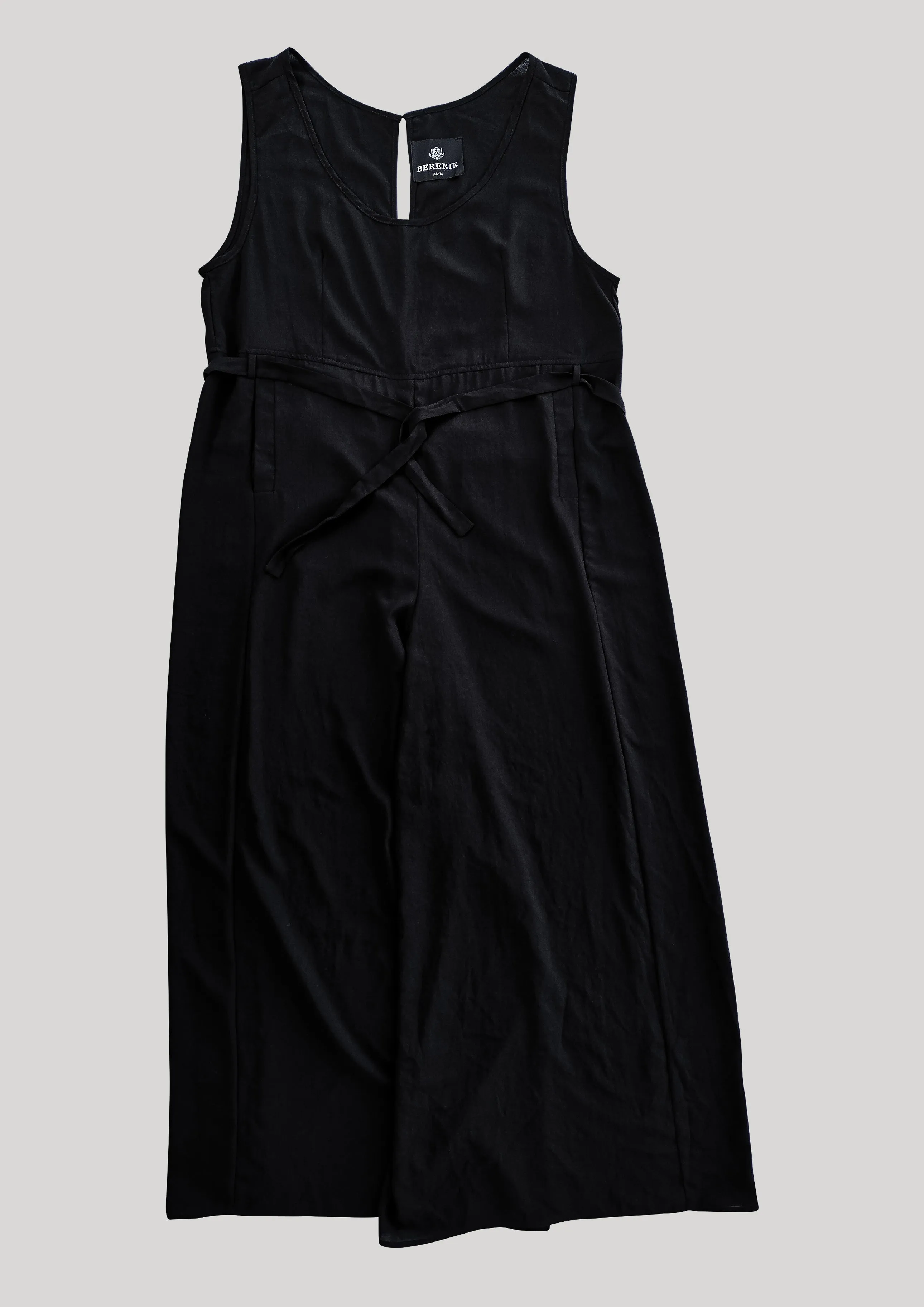 JUMPSUIT WIDE - black plain