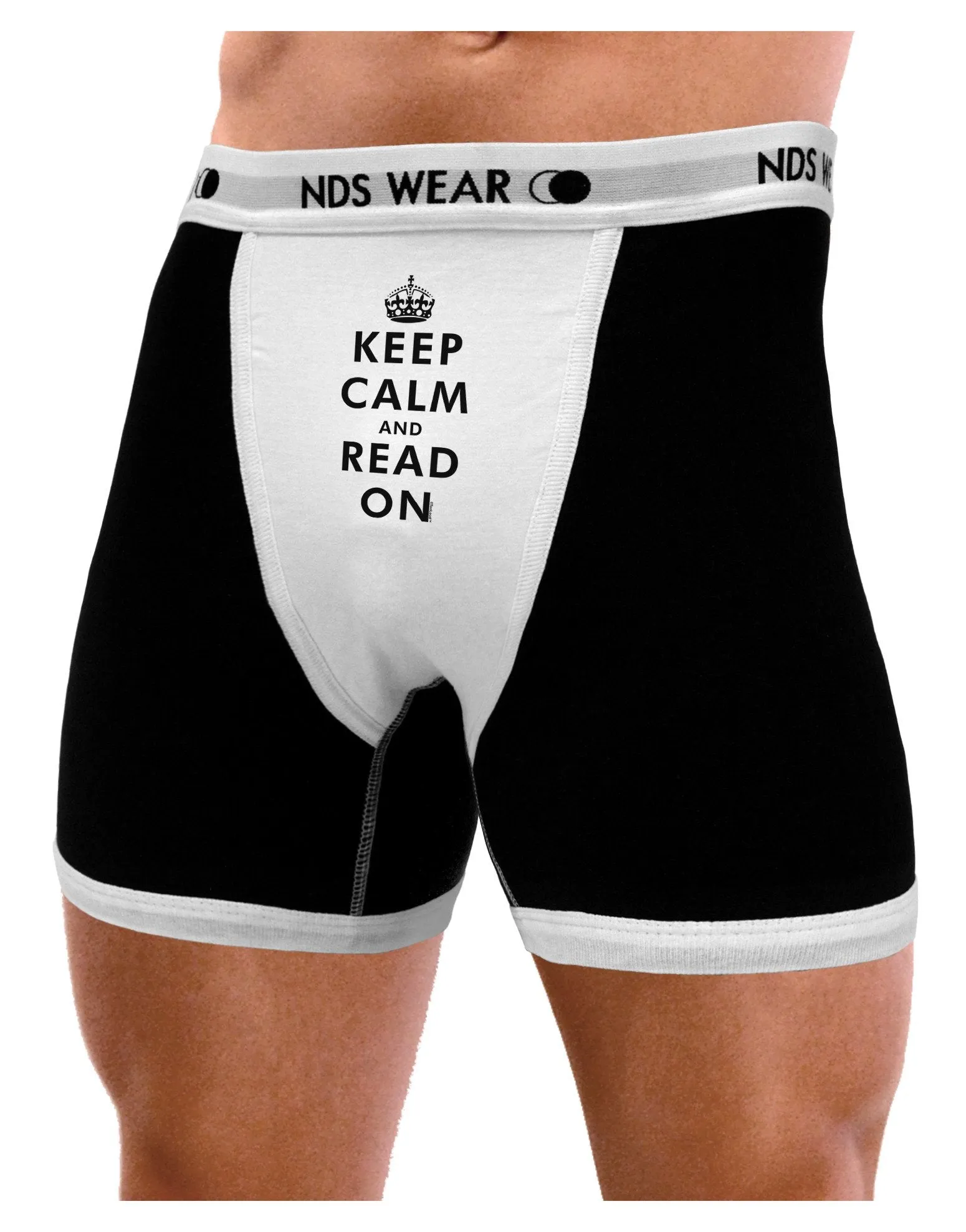 Keep Calm and Read On Mens Boxer Brief Underwear