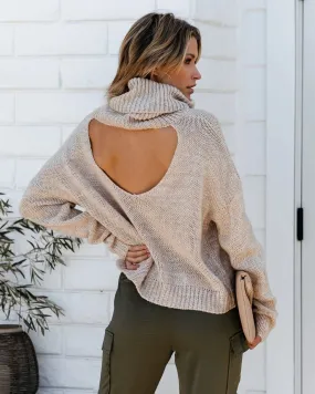 Keyhole Turtleneck Sweater