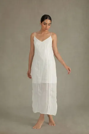 Léa Ramie Linen Slip Dress White