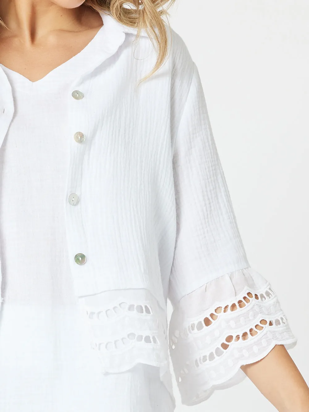 Libby Byron Cotton Shirt - White